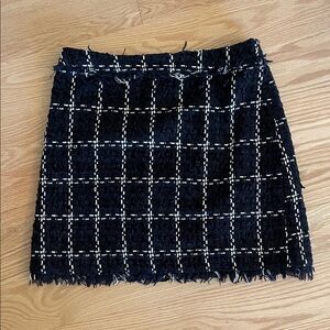 Warehouse Plaid Black and White Women's Mini Skirt Size 8
